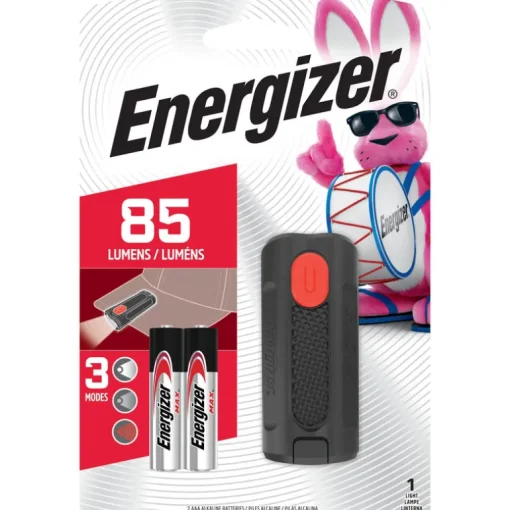 Energizer Plastic Case Black Alkaline AAA Battery Impact Resistant LED Cap Light 85 lm