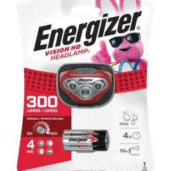 Energizer Vision HD Headlamp 300 lm Red LED Headlight AAA Battery