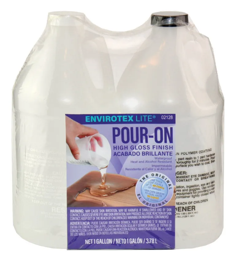 EnviroTex Clear Pour-On High Gloss Finish 1 gal. (Pack of 2)