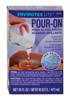 EnviroTex Gloss Clear Pour-On High Gloss Finish 16 oz. (Pack of 6)