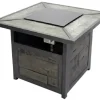 Evanston Gas Firepit, 38-In. Square