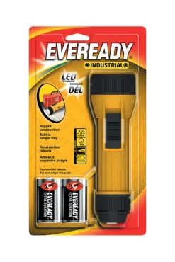 Eveready 35 lm Black/Yellow LED Flashlight D Battery