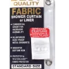 Excell 70 in. H X 71 in. W White Solid Shower Curtain Polyester