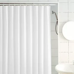 Excell 70 in. H X 72 in. W Frost Glitter Shower Curtain Liner PEVA