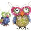 Exhart Krazy Klucker Metal Multicolored 15 in. Owl Statue (Pack of 2)