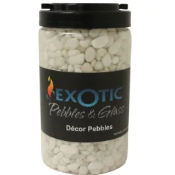 Exotic Pebbles & Glass Snow White Decorative Pebble Pebbles 5.5 lb