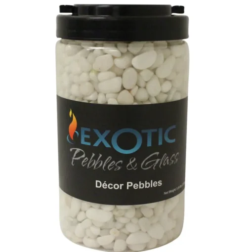 Exotic Pebbles & Glass Snow White Decorative Pebble Pebbles 5.5 lb