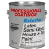 Exterior Latex Paint, White Semi-Gloss, 1-Gal. (Pack of 2)