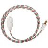 Fabcordz Indoor 6 ft. L Green/Red/White Extension Cord 16/2 SPT-2