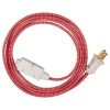 Fabcordz Indoor 6 ft. L Red/White Extension Cord 16/2 SPT-2