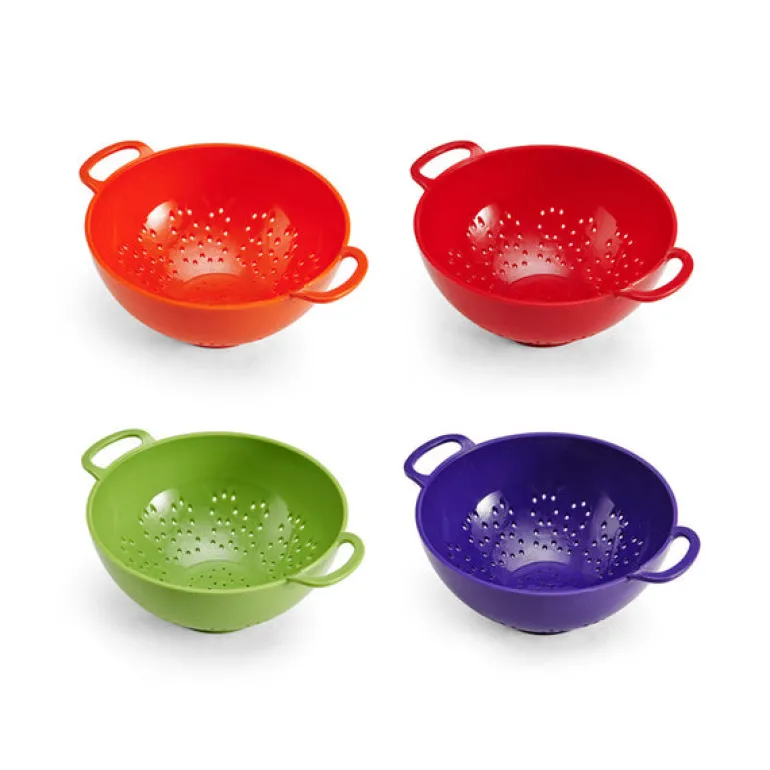 Farberware Assorted Color Plastic Dishwasher Safe Mini Colander 6 W in.