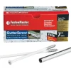 FastenMaster White Plain Steel UV Resistant Brown Head Paint Square Gutter Screw 7 in.