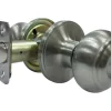 Faultless Satin Nickel Steel Indoor Grade-3 Fancy Mushroom Unkeyed Passage Door Knob 1-3/4 in.