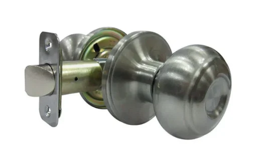 Faultless Satin Nickel Steel Indoor Grade-3 Fancy Mushroom Unkeyed Passage Door Knob 1-3/4 in.