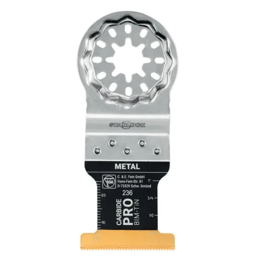 Fein Carbide PRO 1-3/8 in. X 3-1/2 in. L TiN Coated Bi-Metal E-Cut Saw Blade 1 pc