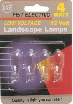 Feit 4 W T5 Landscape and Low Voltage Incandescent Bulb Wedge Soft White 4 pk
