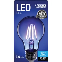Feit A19 E26 (Medium) Filament LED Bulb Blue 30 Watt Equivalence 1 pk
