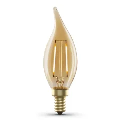 Feit CA10 (Flame Tip) E12 (Candelabra) LED Bulb Amber 40 Watt Equivalence 1 pk
