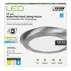 Feit EDGELIT 1.1 in. H X 15 in. W X 15 in. L Nickel White LED Flat Panel Light Fixture