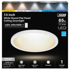 Feit EDGELIT Frost Warm White 7.5 in. W Aluminum LED Retrofit Recessed Lighting 10.5 W