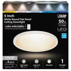 Feit EDGELIT Frost White 4 in. W Aluminum LED Retrofit Recessed Lighting 6.5 W
