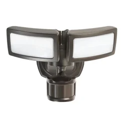 Feit Electric 120V 5000 lm. 5000K Motion-Sensing Hardwired LED Bronze Security Floodlight 48W