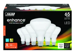 Feit Enhance BR30 E26 (Medium) LED Bulb Soft White 65 Watt Equivalence 6 pk