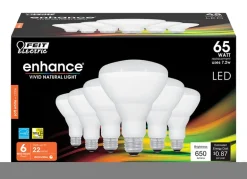 Feit Enhance BR30 E26 (Medium) LED Bulb Soft White 65 Watt Equivalence 6 pk