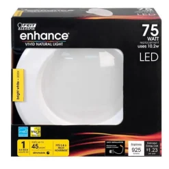 Feit Enhance Bright White 5-6 in. W LED Dimmable Recessed Downlight 10.2 W