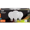 Feit Enhance G25 E26 (Medium) Filament LED Bulb Soft White 60 Watt Equivalence 3 pk