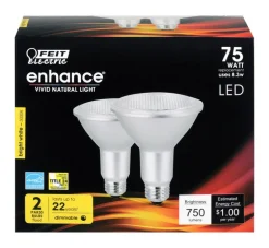 Feit Enhance PAR30 E26 (Medium) LED Bulb Bright White 75 Watt Equivalence 2 pk