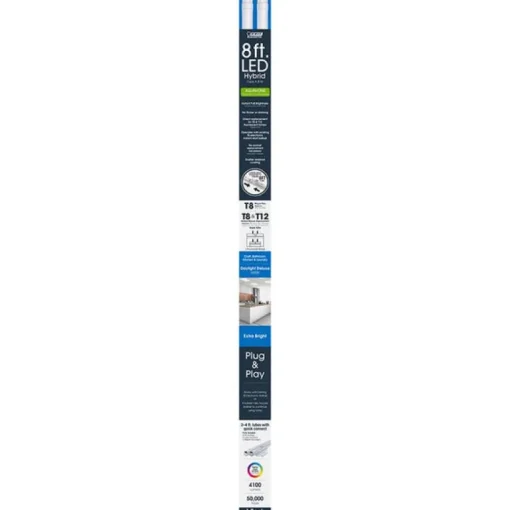 Feit Linear T8/T12 Daylight 93.3 in. 1 Pin Linear LED Tube Light Bulb 59 Watt Equivalence 1 pk