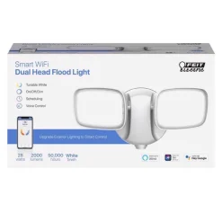 Feit Smart Home Switch Hardwired LED White Smart-Enabled Security Floodlight
