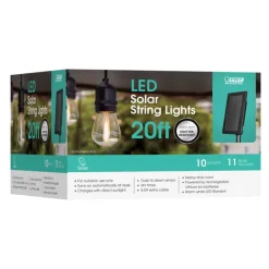 Feit SOLAR STRING LIGHTS LED Solar String Light Set White 20 ft. 11 lights