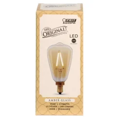 Feit ST15 E12 (Candelabra) Filament LED Bulb Amber Soft White 25 Watt Equivalence 1 pk
