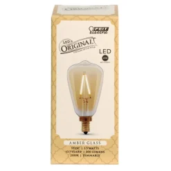 Feit ST15 E12 (Candelabra) Filament LED Bulb Amber Soft White 25 Watt Equivalence 1 pk