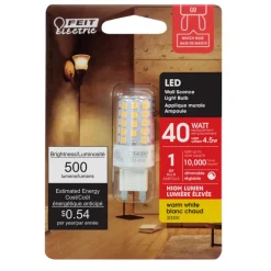 Feit T4 Bi-Pin LED Bulb Warm White 40 Watt Equivalence 1 pk