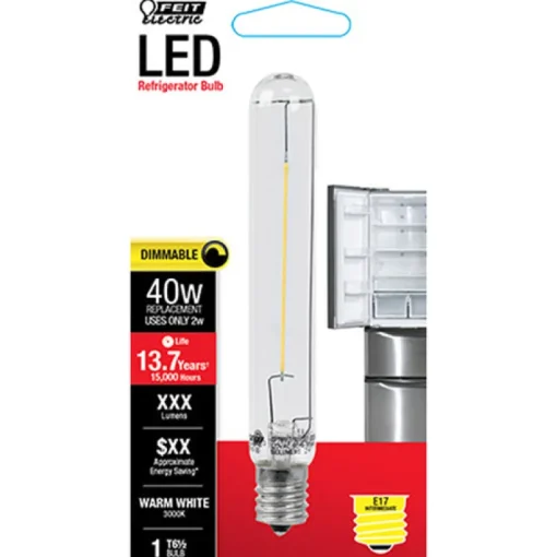Feit T6.5 E17 (Intermediate) LED Bulb Bright White 40 Watt Equivalence 1 pk
