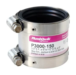 Fernco PlumbQwik Schedule 40 1-1/2 in. Hub X 1-1/2 in. D Hub PVC Coupling 1 pk