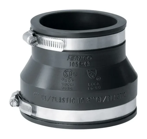 Fernco Schedule 40 4 in. Hub X 3 in. D Hub PVC Flexible Coupling 1 pk