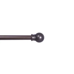 Fiona Cafe Curtain Rod, Bronze, 48 to 84-In.