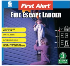 First Alert 24 ft. H Steel Fire Escape Ladder 375 lb. capacity