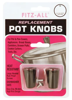 Fitz-All Plastic Replacement Pot Knob Black