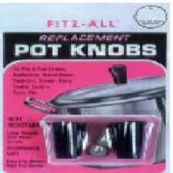 Fitz-All Plastic Replacement Pot Knob Black