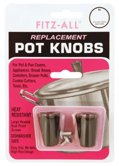 Fitz-All Plastic Replacement Pot Knob Black