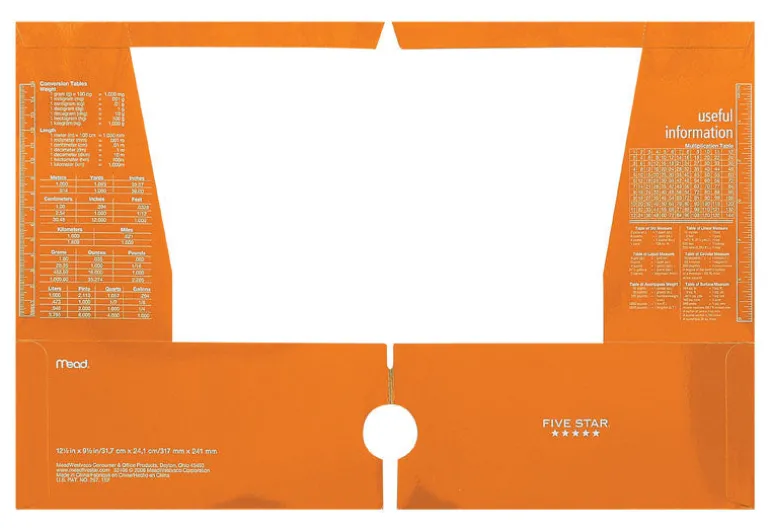 Five Star 33106 4 Pocket Paper Folder Assorted Colors (Case of 48)