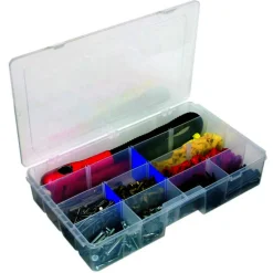 Flambeau Tuff Tainer 9.75 in. W X 3.25 in. H Storage Box Plastic 16 compartments Clear