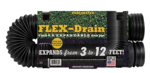 Flex-Drain 4 in. D X 12 ft. L Polypropylene Perforated Drain Pipe