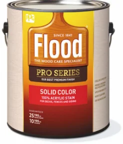 Flood Pro Series Solid Satin White Tint Base Acrylic Wood Stain 1 gal. (Pack of 4)