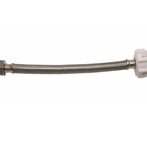 Fluidmaster 3/8 in. Compression X 7/8 in. D Ballcock 16 in. Braided Stainless Steel Toilet Supply Li